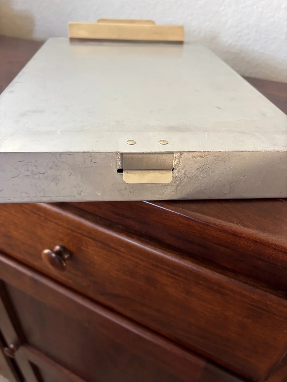 Saunders Vintage Aluminum Storage Clipboard